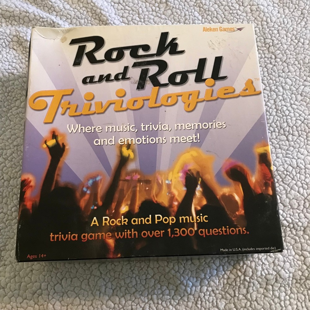 Aleken Games Rock and Roll Triviologies Music Trivia Board Game 1300+ Questions